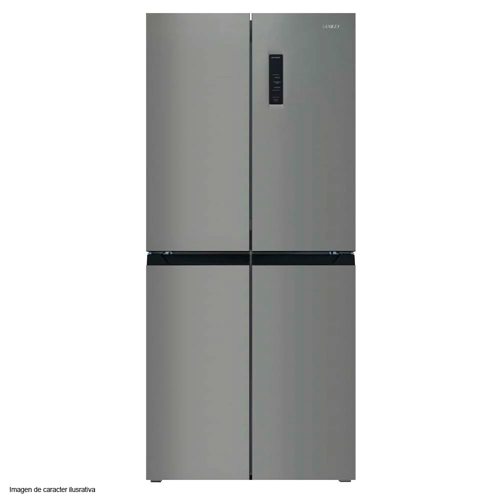 Refrigeradora 16.6pc 4 puertas RF-16F48SS inverter, Sankey acabado acero inoxidable
