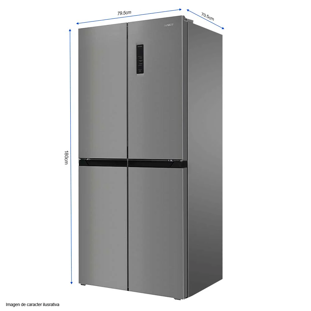 Refrigeradora 16.6pc 4 puertas RF-16F48SS inverter, Sankey acabado acero inoxidable - Image 2