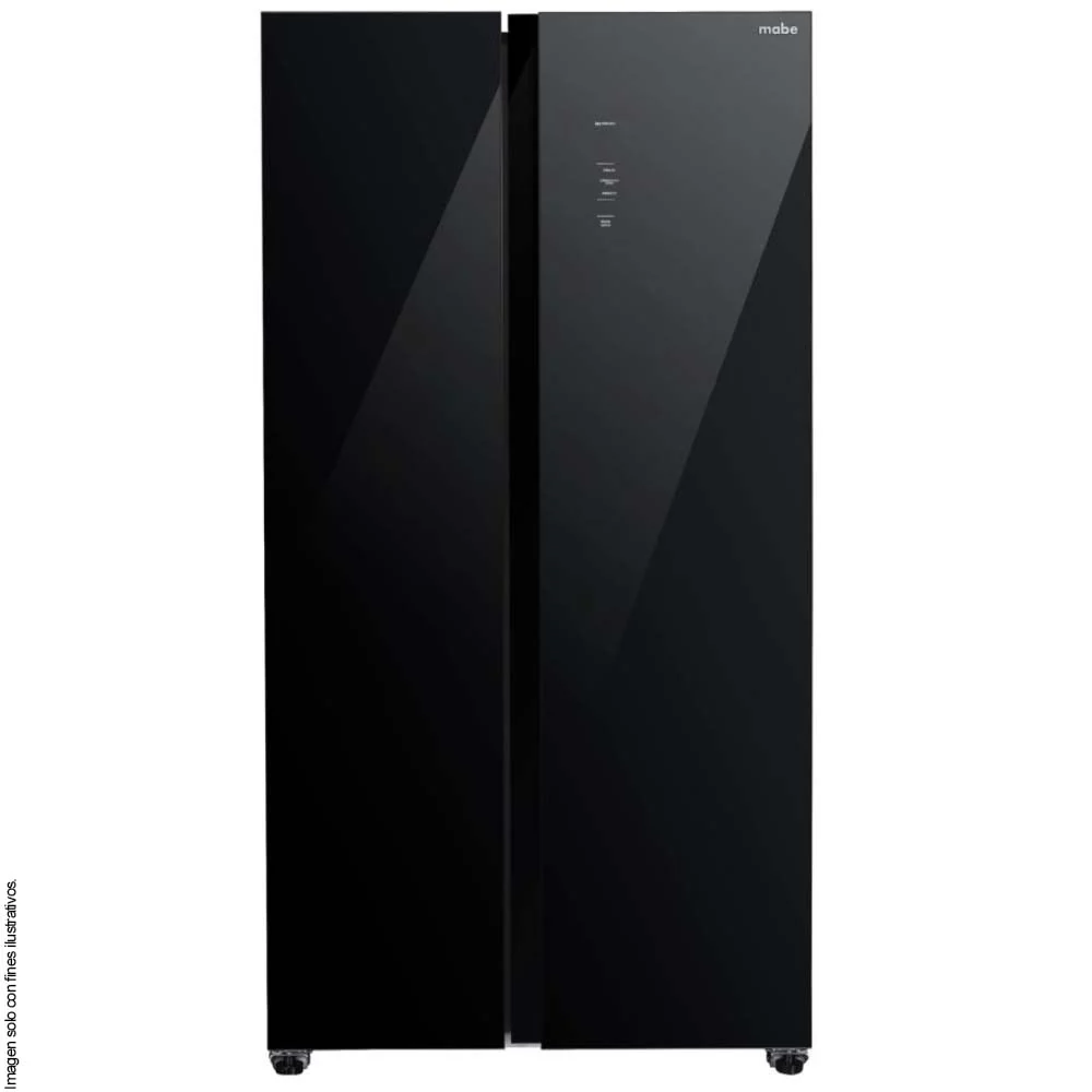 Refrigeradora 22pc Side By Sade MSM631LKLNG0 Mabe color Black glass TecInverter