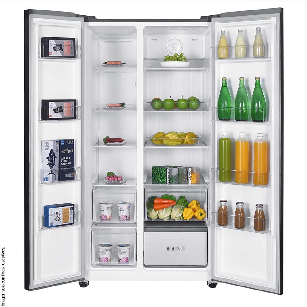 Refrigeradora 22pc Side By Sade MSM631LKLNG0 Mabe color Black glass TecInverter - Image 3