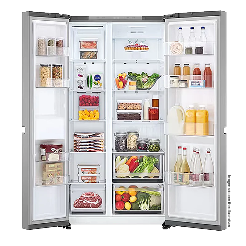 Refrigeradora 22pc Side By Side, VS25BJNK LG color silver, multi air flow, compresor inverter, iluminación LED - Image 4