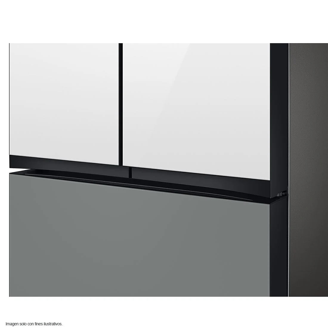 Refrigeradora 24pc Bespoke 3 Door FDR, RF24BB62006MAP Samsung, centro bebida, Wifi, color blanco + gris - Image 5