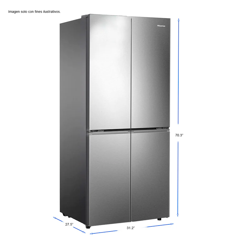 Refrigeradora 17pc RQ171BV5A Hisense Inverter máquina de hielo automática en el congelador, diseño Pure Flat, triple zona, ny fresh choice - Image 4