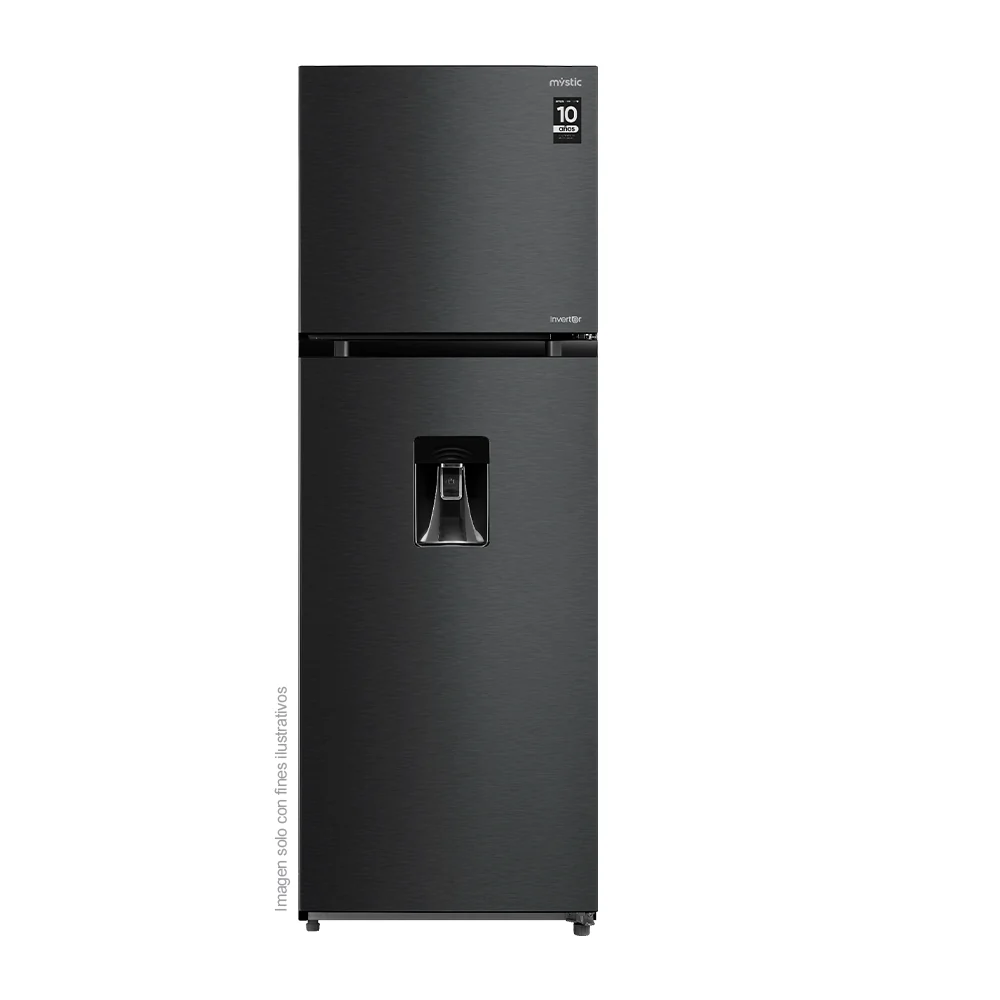 Refrigeradora 8.72pc Inverter RF-NV276LSS Mystic No Frost, color gris nublado, dispensador de agua, control electrónico de temperatura
