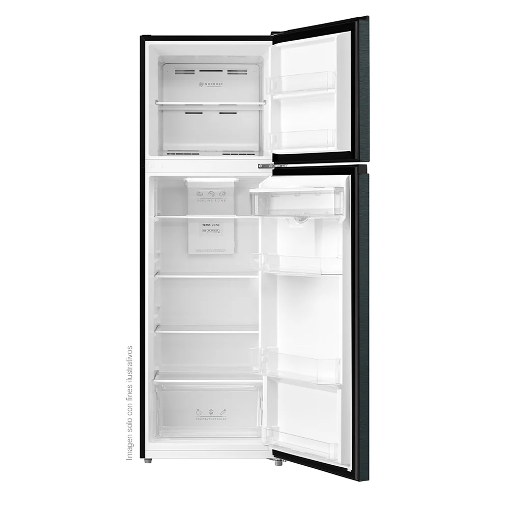 Refrigeradora 8.72pc Inverter RF-NV276LSS Mystic No Frost, color gris nublado, dispensador de agua, control electrónico de temperatura - Image 2