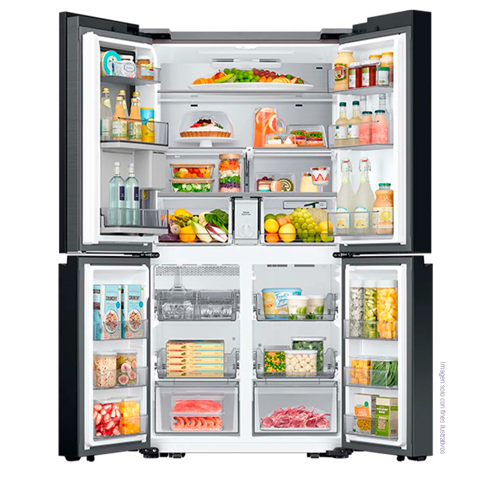 Refrigeradora 4 puertas 23pc RF23DB9650QLAP Samsung con dispensador y ice maker interno - Image 4