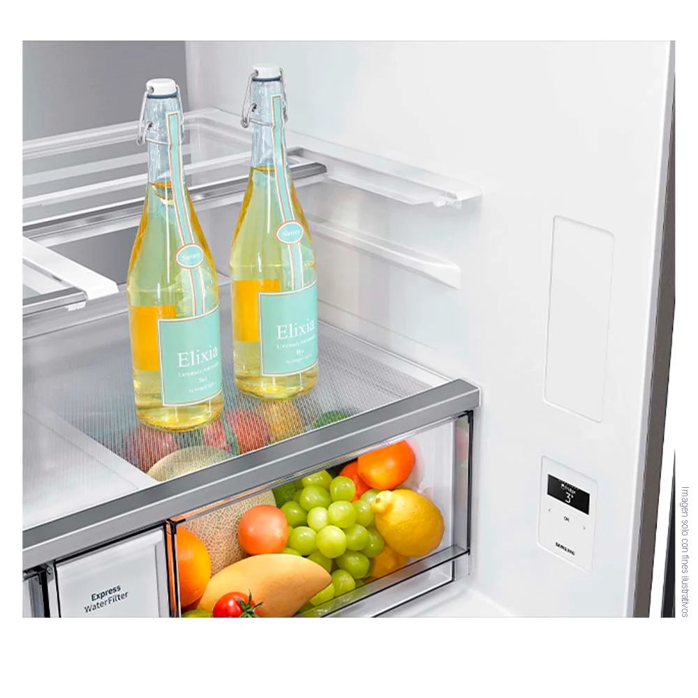 Refrigeradora 4 puertas 23pc RF23DB9650QLAP Samsung con dispensador y ice maker interno - Image 5