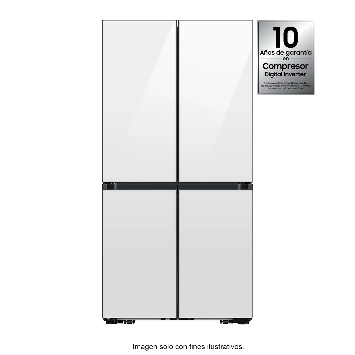 Refrigeradora Bespoke 29pc RF29DB965012AP FDR Samsung 4 puertas, dispensador interior + jarra automática triple enfriamiento flex zone dual ice hielo para whisky color clean white - Image 7