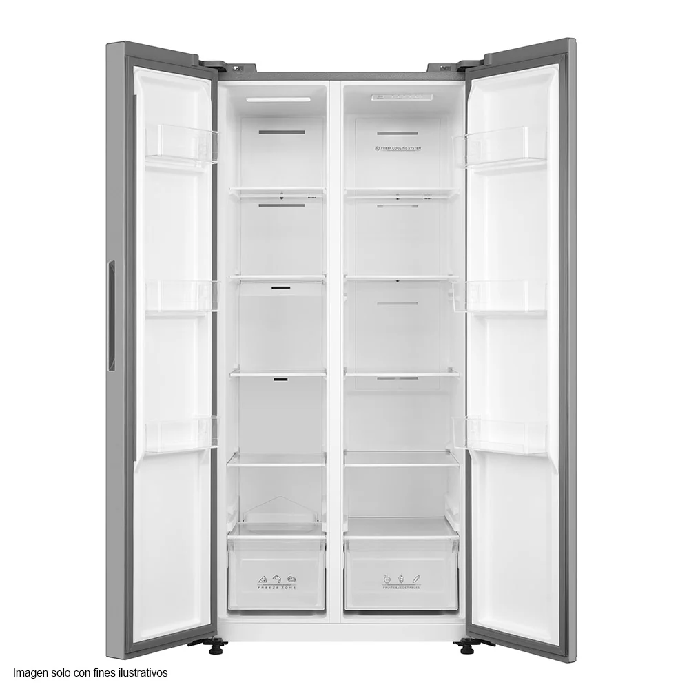 Refrigerador 16pc RF-NV-SB469LSS Mystic Side by Side DUAL Inverter, No Frost, acabado acero inoxidable, multi air flow, bloqueo de niños - Image 2