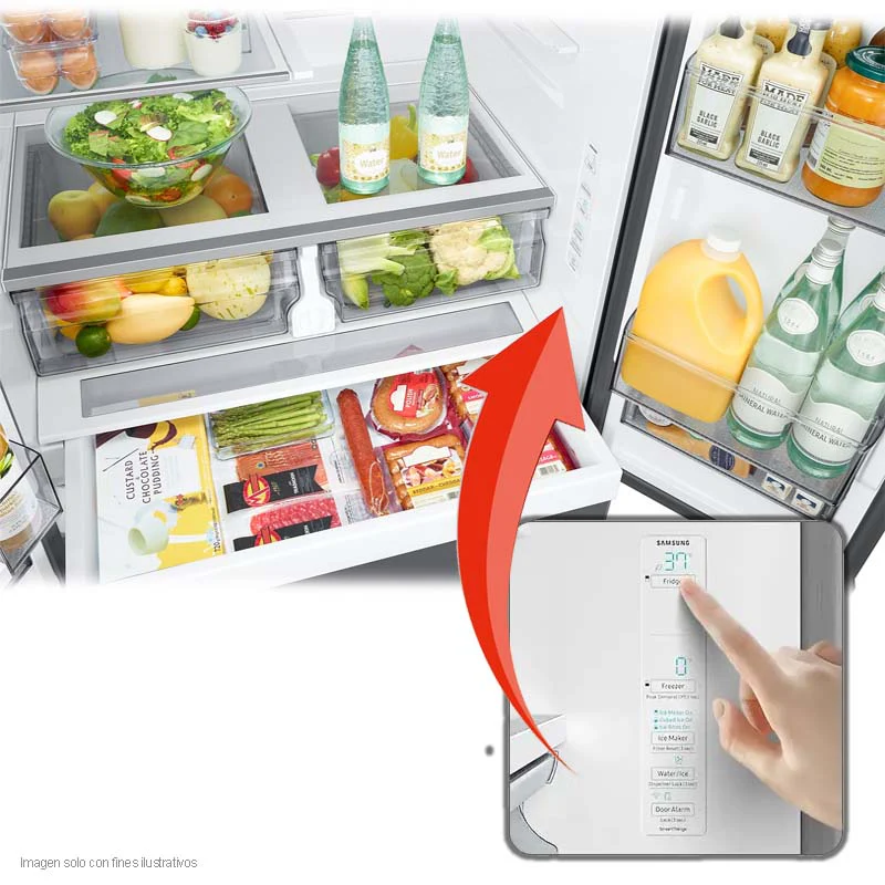 Refrigeradora French Door 31.3pc RF32CG5N10S9AP Samsung inverter de 3 puertas acero inoxidable - Image 7