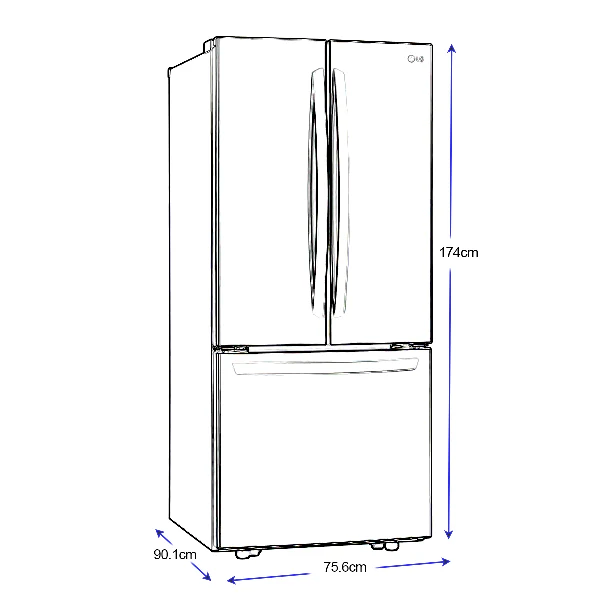 Refrigeradora LG French Door 22pc GM22BGPK Inverter - Image 4