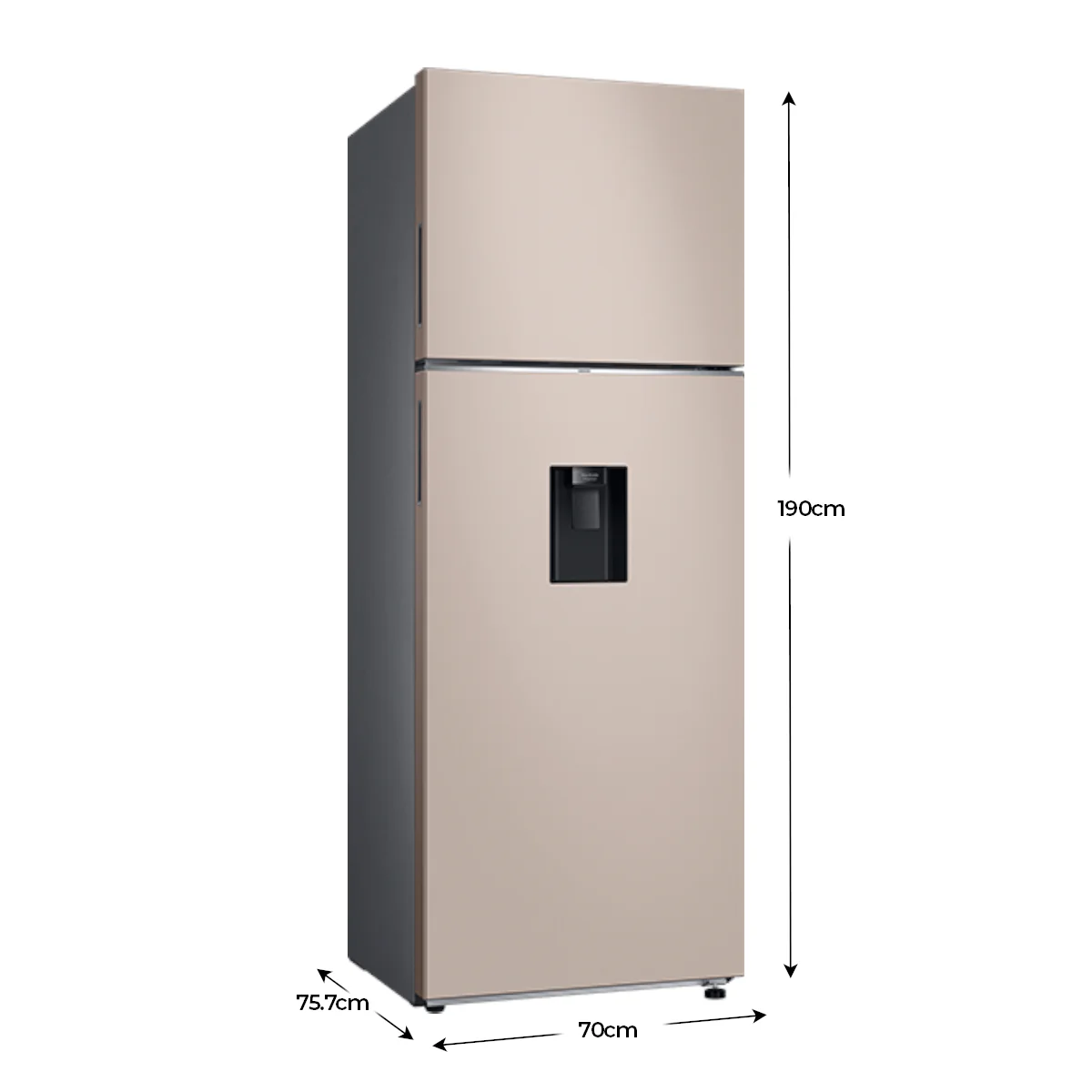 Refrigeradora 18 pc RT53DB6754ETAP Samsung, Top Mount  bespoke beige WiFi inteligente integrado dispensador de agua - Image 7