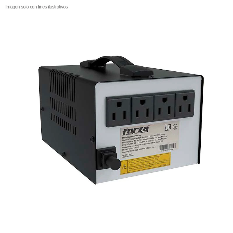 Regulador de voltaje FVR-3601 Forza, 3600VA/1800W 115V 4-NEMA 50/60HZ - Image 3