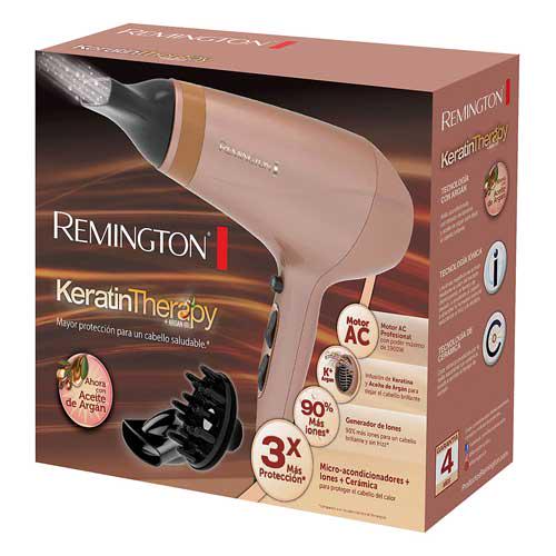 REMINGTON BLOWER AC8820 KERATIN THERAPY COBRE A JUSTES DE TEMPERATURA 2 VELOCIDADES BOTON DE AIRE FRIO FILTRO DE AIRE REMOVIBLE CONCENTRADOR DE CALOR DIFUSOR MOTOR AC ANILLO ACONDICIONADO CON IONES D - Image 2