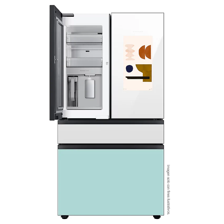 Refrigeradora Bespoke Family HUB 29pc, RF29BB8900JMAP Samsung, puertas francesas dobles, diseño elegante y único, dispensador interior jarra automática. - Image 3