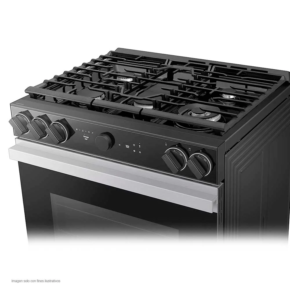 Estufa de 30" a gas Bespoke NSG6DG8700SRAX Samsung 5 quemadores, cámara en horno tecnología Smart things - Image 4