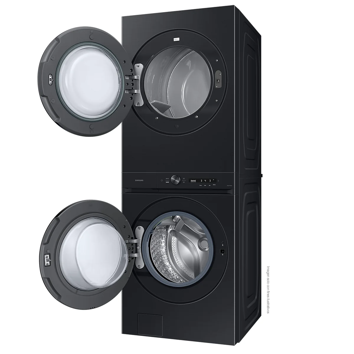 Centro de lavandería y diseño BESPOKE carga frontal 22Kg a Gas WH22DBH570PVAP tecnología Smart Samsung color negro cepillado - Image 10