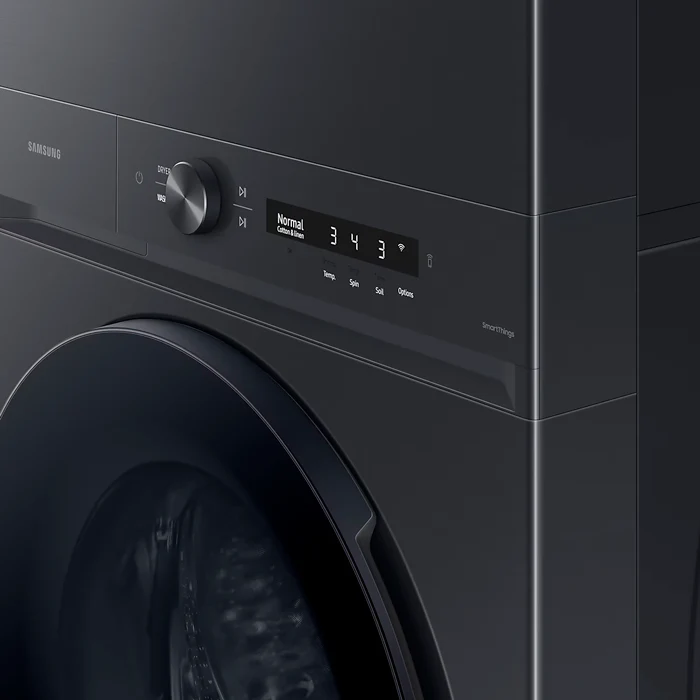 Centro de lavandería y diseño BESPOKE carga frontal 22Kg a Gas WH22DBH570PVAP tecnología Smart Samsung color negro cepillado - Image 3