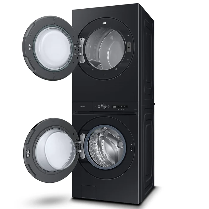 Centro de lavandería y diseño BESPOKE carga frontal 22Kg a Gas WH22DBH570PVAP tecnología Smart Samsung color negro cepillado - Image 4