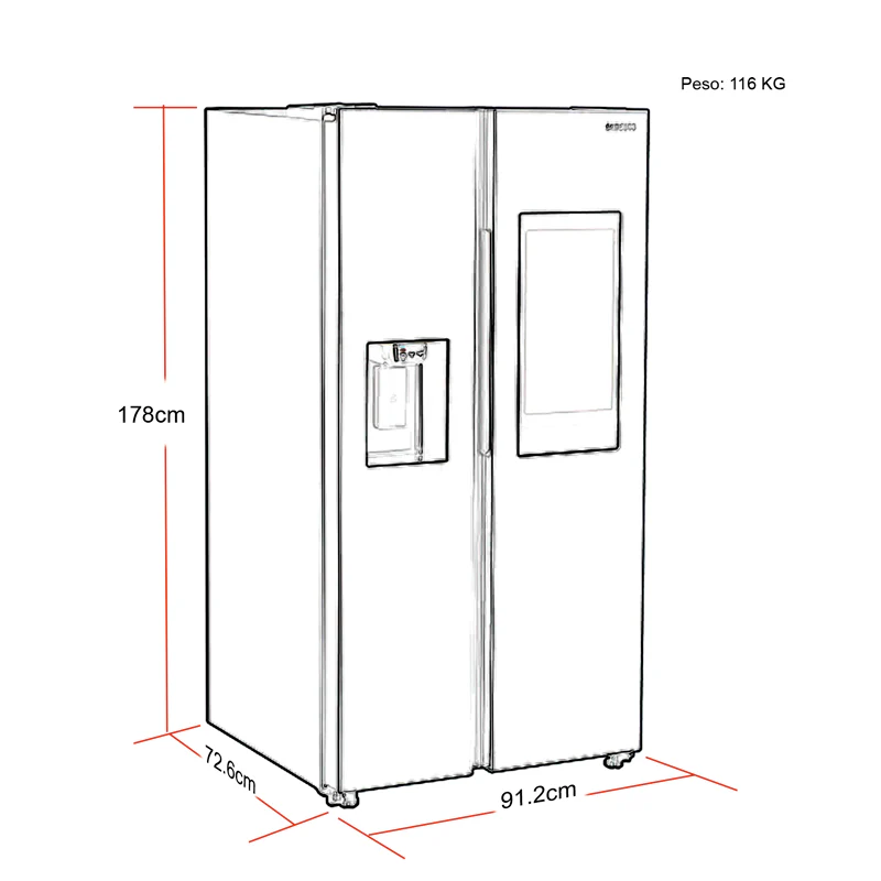 Refrigeradora 22pc Side By Side RS22A5561S9/AP Samsung Family Hub, con SmartThings - Image 7