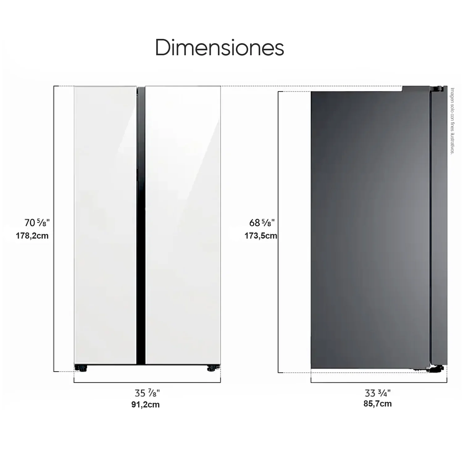 Refrigeradora 28pc Side by Side Bespoke RS28CB760A7NAP Samsung - Image 6