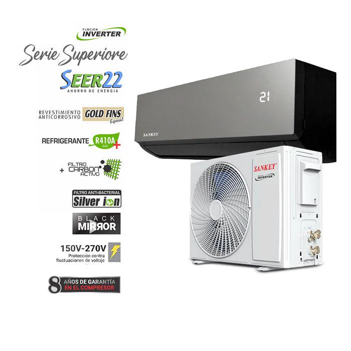 Aire acondicionado Split inverter Wi-fi capacidad 12,000 BTU ES-12INVW7M Sankey - Image 2