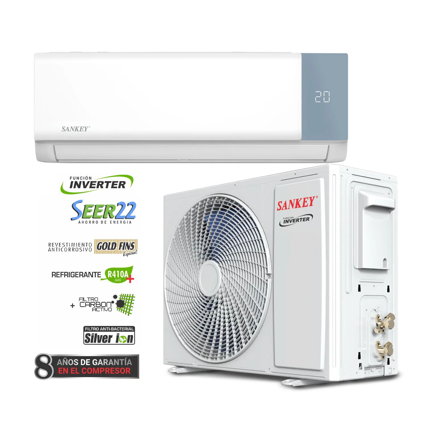 Aire acondicionado Split Inverter 12,000 BTU ES-12INVW8 Sankey - Image 4