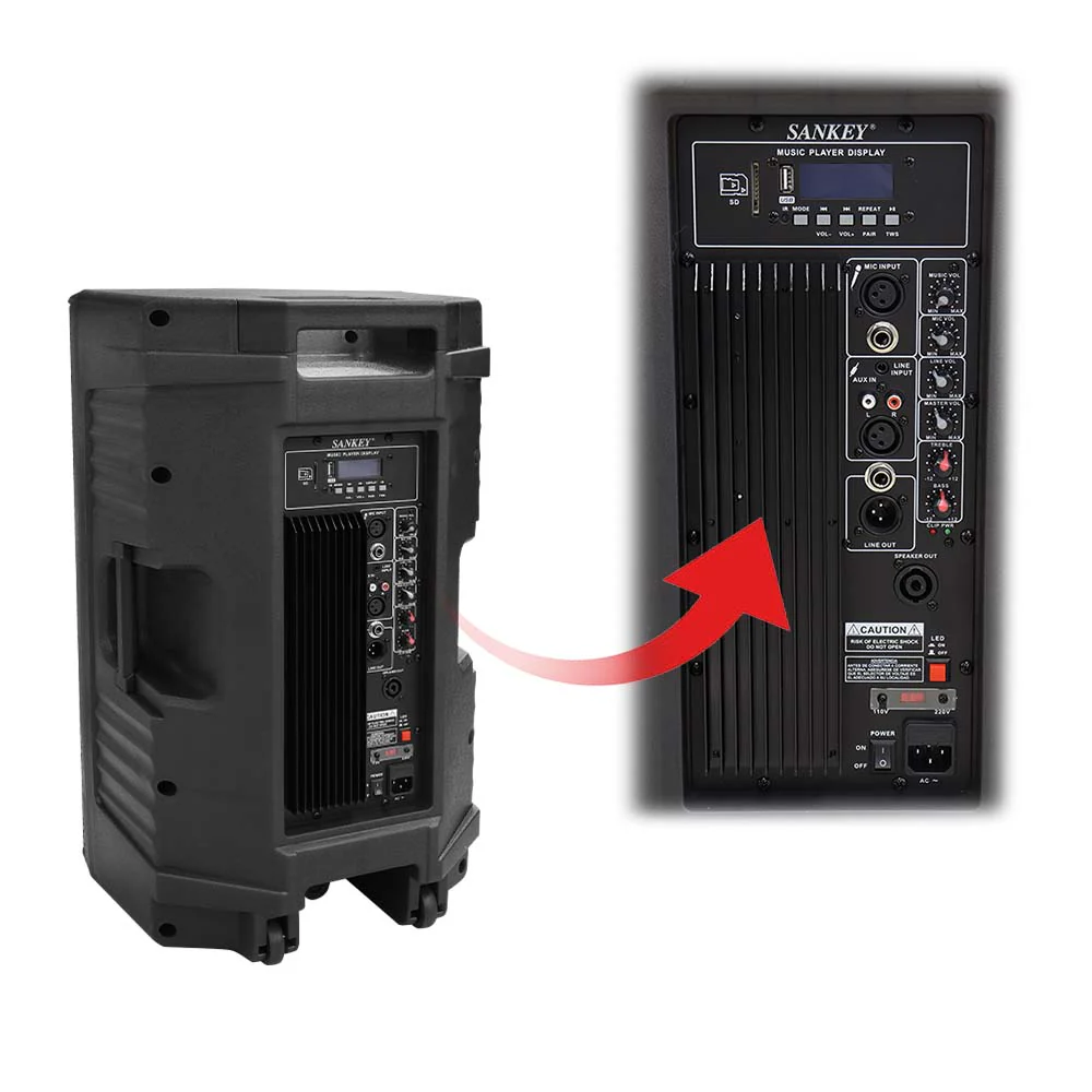 Bocina con amplificador PA15230TSM Sankey 250W RMS - Image 3