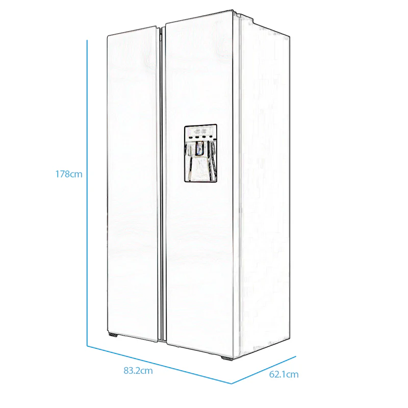 Refrigeradora Sankey Side by Side 16 pc RF-16IN91GG inverter gris - Image 3