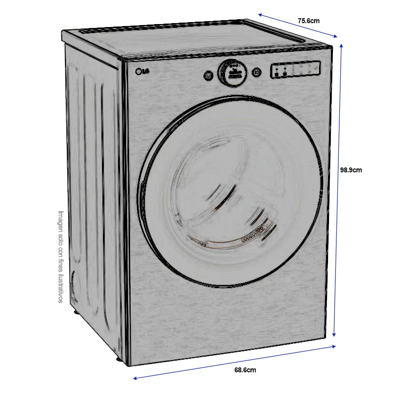 Secadora a gas 22kg DF74VFXS6B LG, carga frontal color plateado, TurboSteam, AI sensor Dry, ThinQ. - Image 5