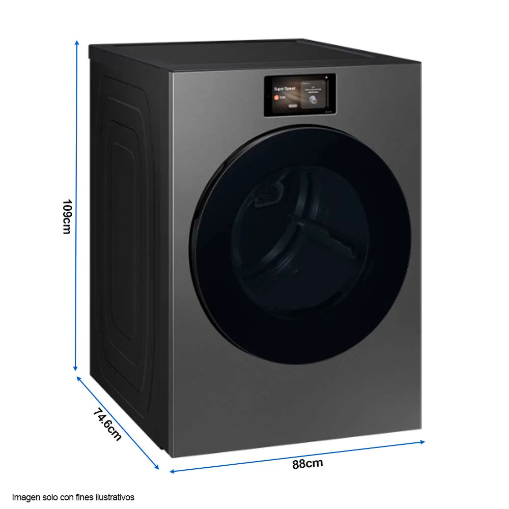 Secadora de 24kg a gas BESPOKE DV90F24UPSAP Samsung, pantalla táctil LCD de 7 pulgadas multi control - Image 3