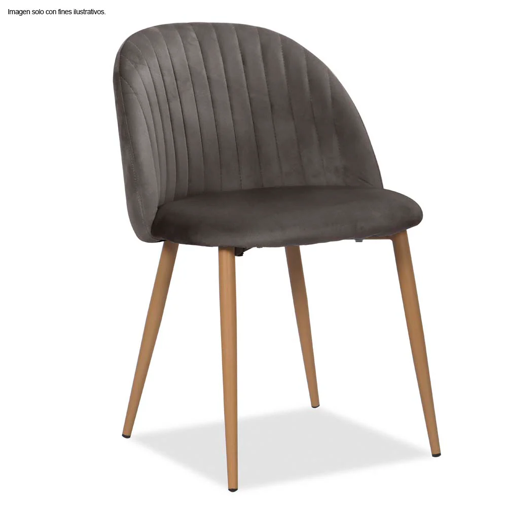 Silla Aurelia CC-039-2 color chocolate, patas de madera