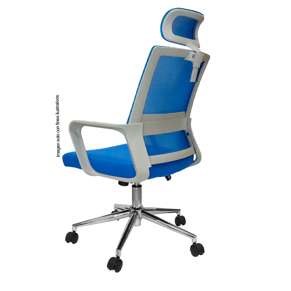 Silla de oficina 853-6552HA color tela azul - Image 3
