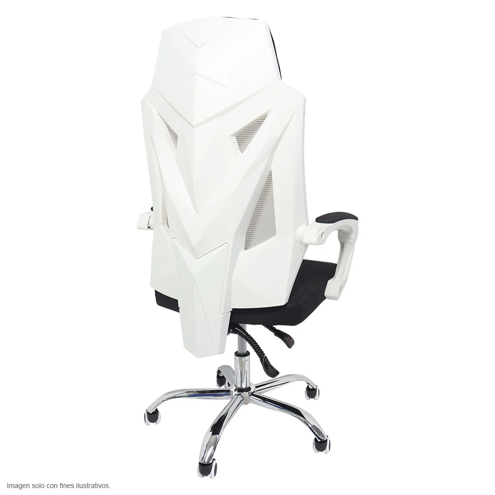 Silla de oficina FC-16-2 base cromada con ruedas de giro 360° - Image 3