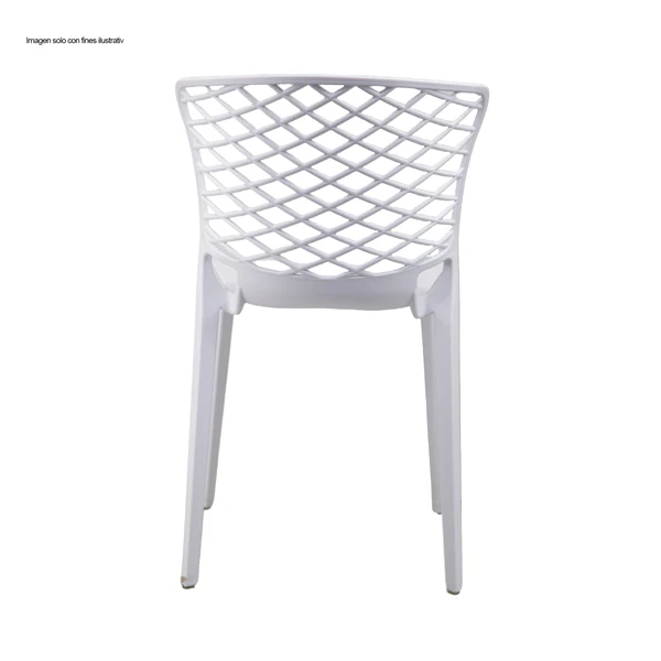 Silla de polipropileno SL-7087-4WH color blanco - Image 3