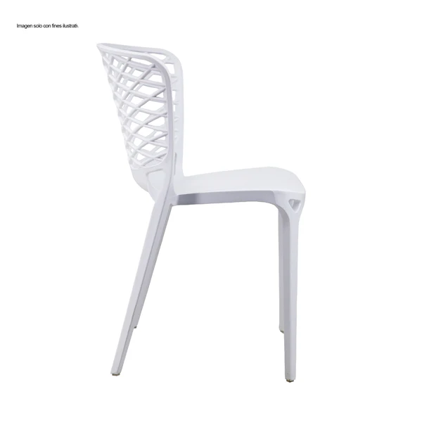 Silla de polipropileno SL-7087-4WH color blanco - Image 4