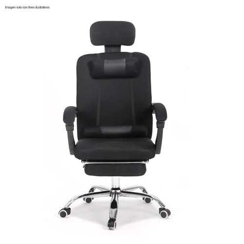 Silla ejecutiva FC-23 en color negro con reposa pies - Image 2