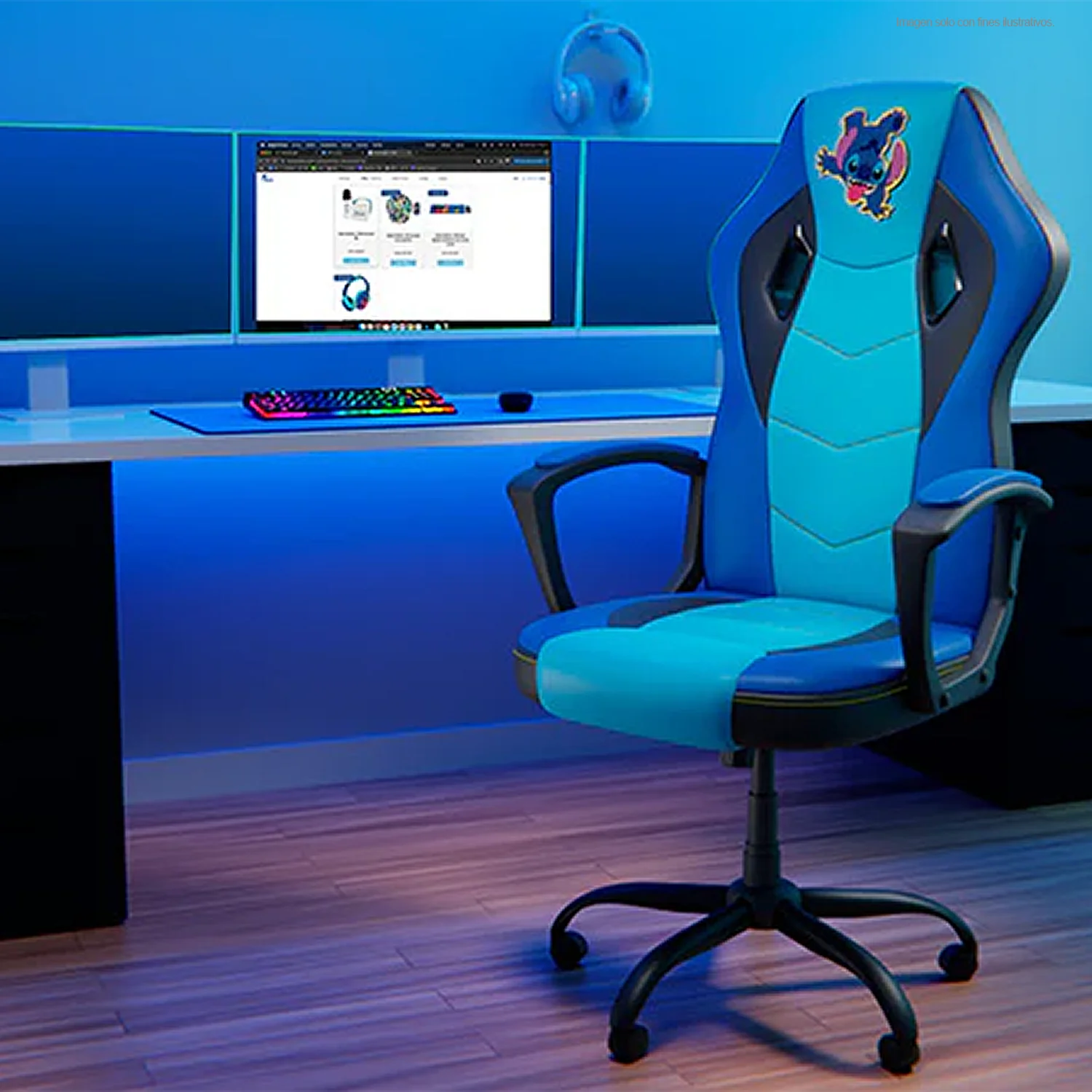 Silla Gaming  XTF-DC100ST Edición Stich, respaldo alto, reposabrazos acolchados . - Image 5