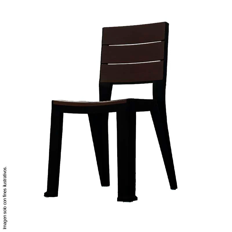 Silla Madeira 582-WEN sin brazos color wengue - Image 2
