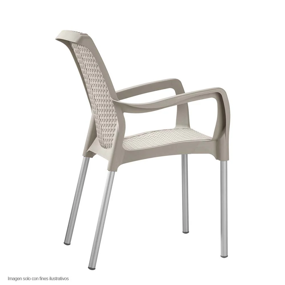 Silla plástica Shia 9404-XP color taupe Rimax - Image 2