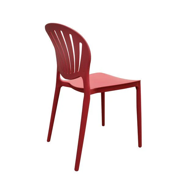 Silla plástica SL-7098, Langfang estándar estructura polipropileno y madera rojo - Image 2