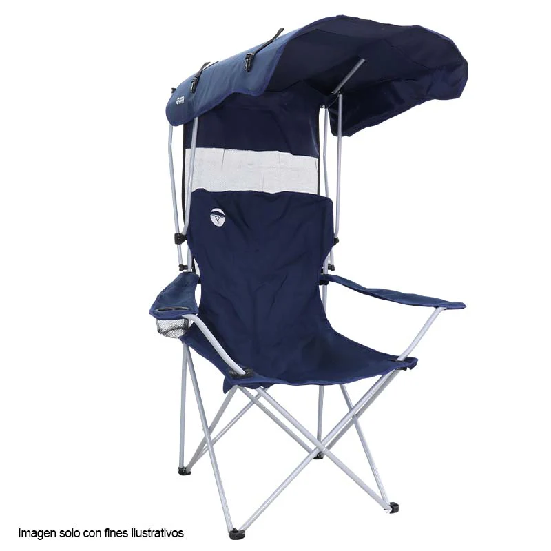 Silla plegable con techo WS-6-010 Walk Safari color azul