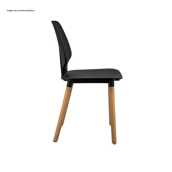 Silla Polipropileno SL-7042A3BK color negro - Image 2
