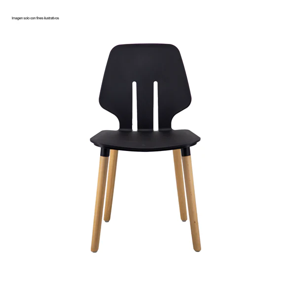 Silla Polipropileno SL-7042A3BK color negro - Image 3