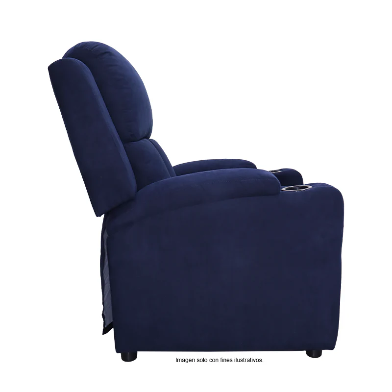 Sillón reclinable 857-1423352, color tono azul - Image 2