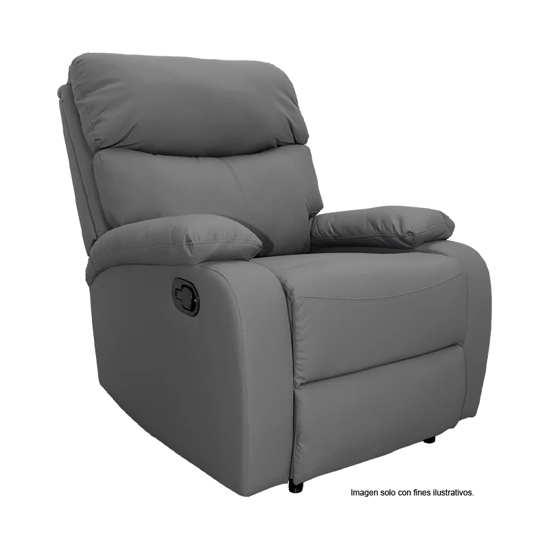 Sillón reclinable 857-GISELLEGO, color tono gris oscuro.