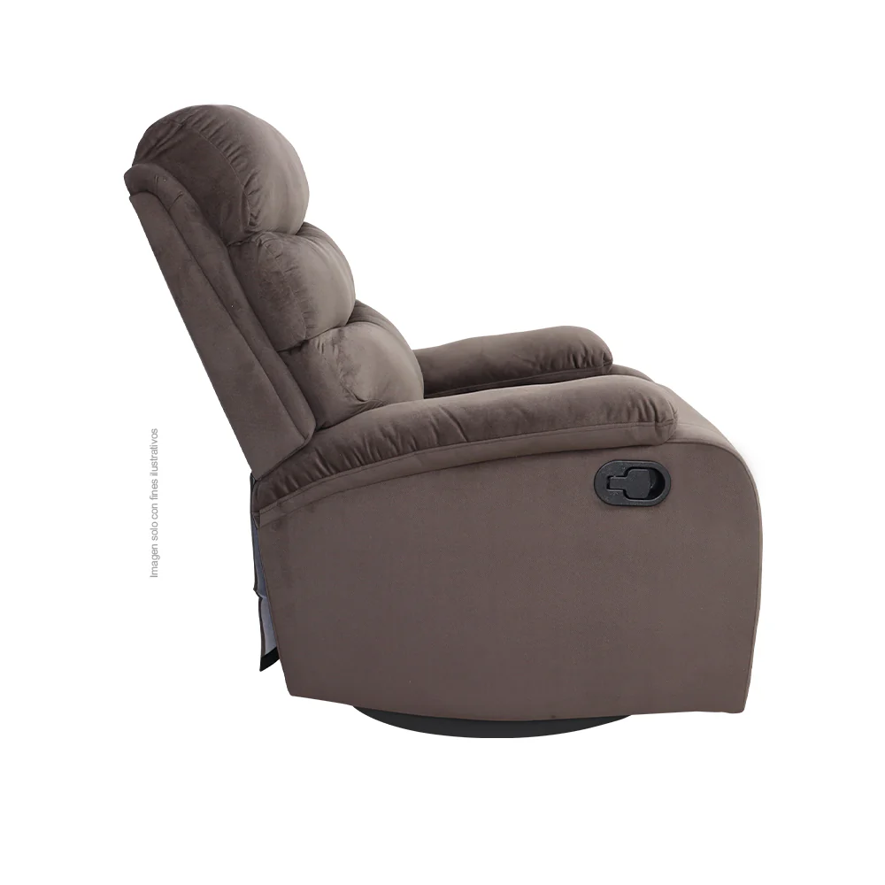Sillón reclinable mecedora color chocolate, modelo 857-8018CHM, dimensiones: alto 103cm x ancho 76cm x prof. 93cm - Image 2