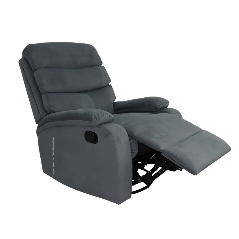 Sillón reclinable mecedora color gris, modelo 857-8018GM, dimensiones: alto 103cm x ancho 76cm x prof. 93cm - Image 2