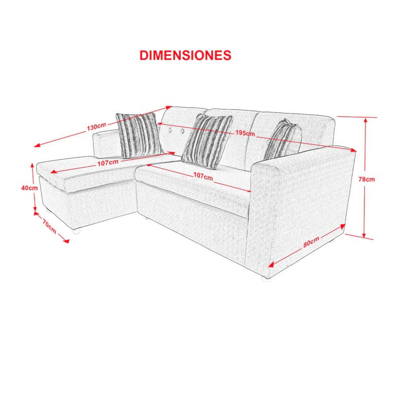 Sofá modular + loveseat modelo granada, estructura de madera y tapizado en chenile - Image 6