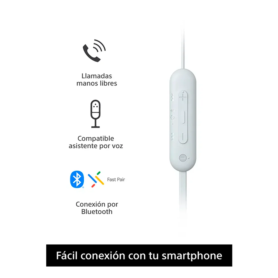 SONY AUDÍFONOS INTERNOS INALÁMBRICOS WI-C100/WZUC BLANCO - Image 4